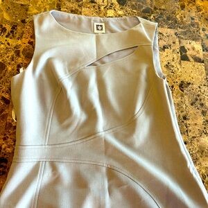 Gently used Anne Klein grey knee length sheath dress - size 10